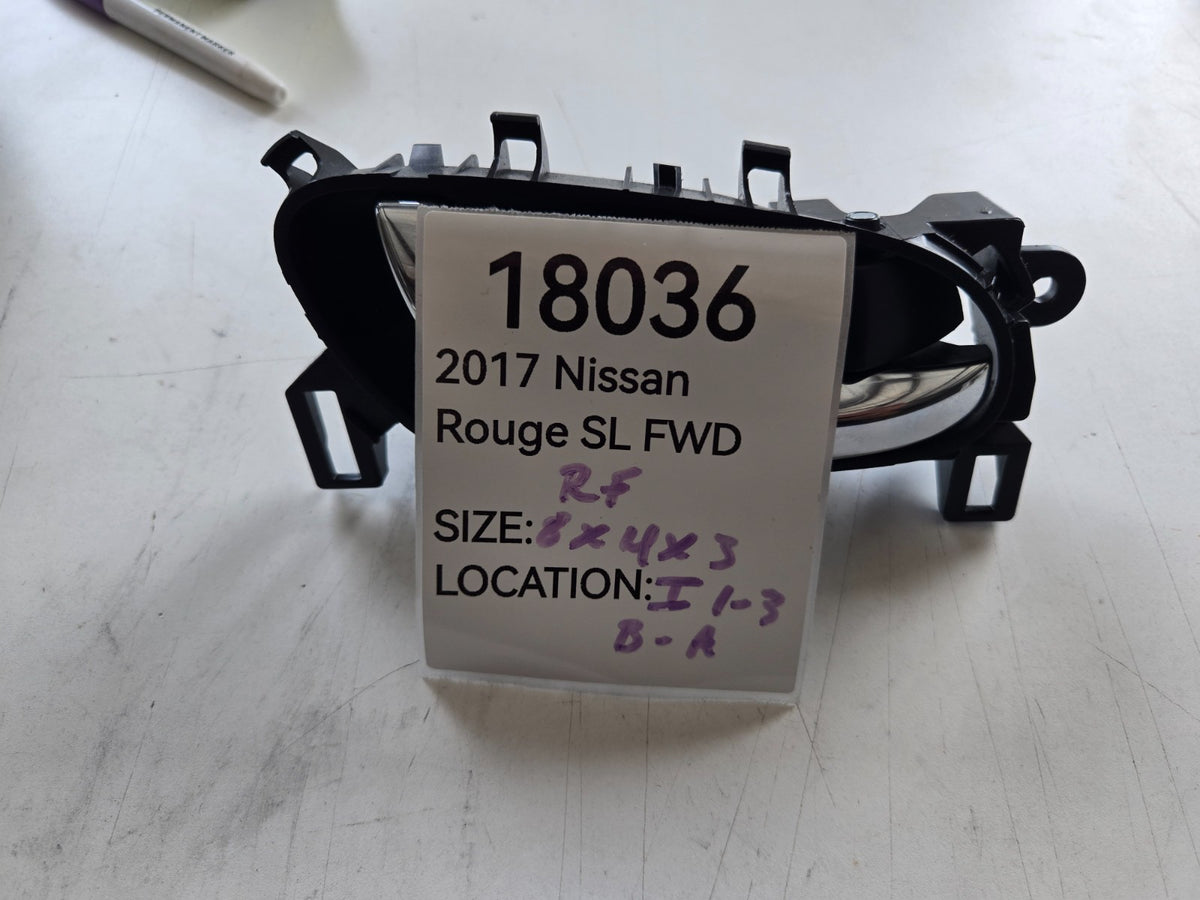 2019 Nissan Rogue Right Passenger front or REAR door interior inner handle OEM R