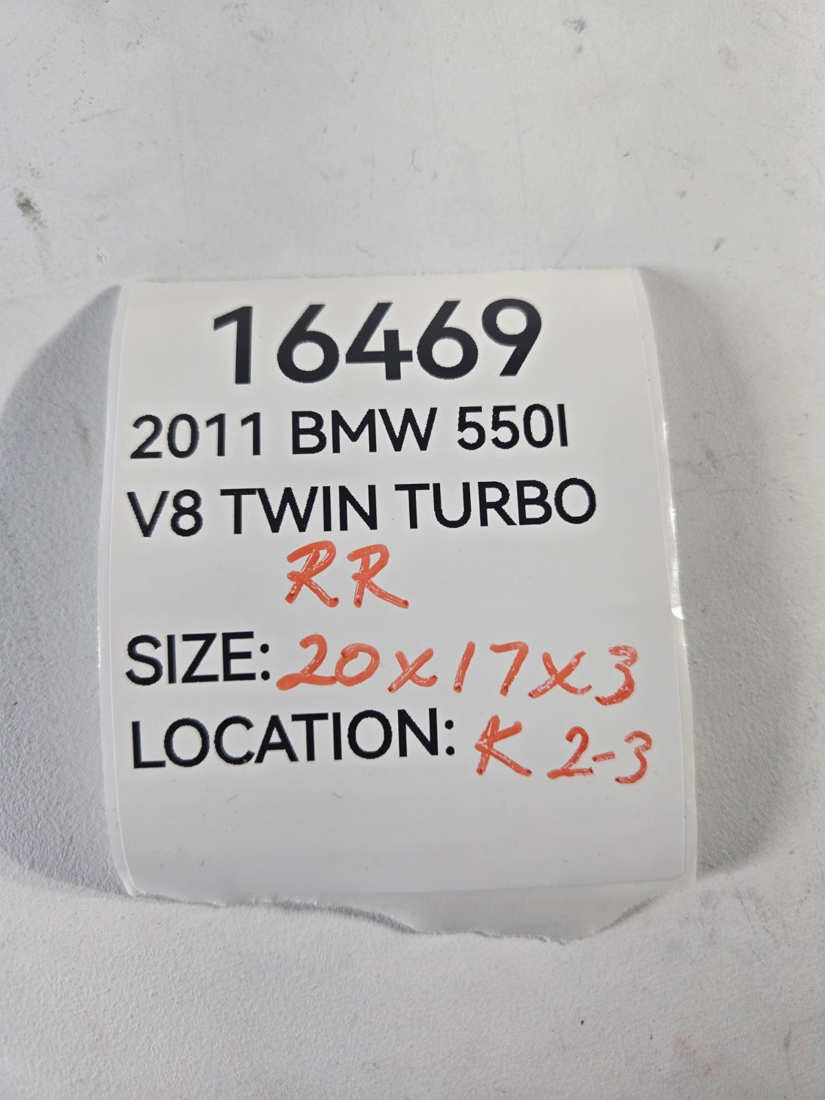2010 2016 BMW 528i Right Passenger Rear Door Vent Quarter Glass Window OEM