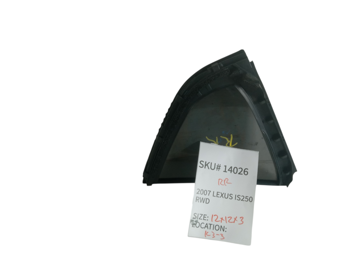 2007-2008 Lexus IS250 Rear Right Side Door Quarter Window Glass OEM 14026
