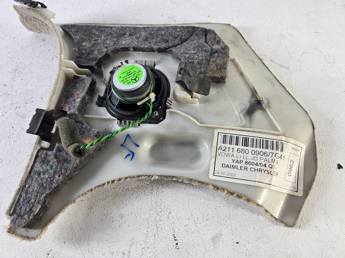 2003 2006 Mercedes Benz E320 E350 E500 Left Driver Front Cowl Kick Trim Speaker