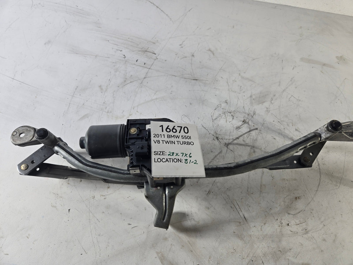 2010 2016 BMW 528i 535d 550i Front Windshield Wiper Motor Transmission Linkage