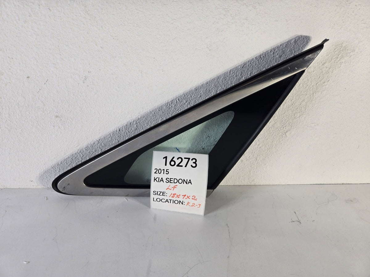 2015 2021 Kia Sedona Left Driver Side Front Door Vent Quarter Glass OEM