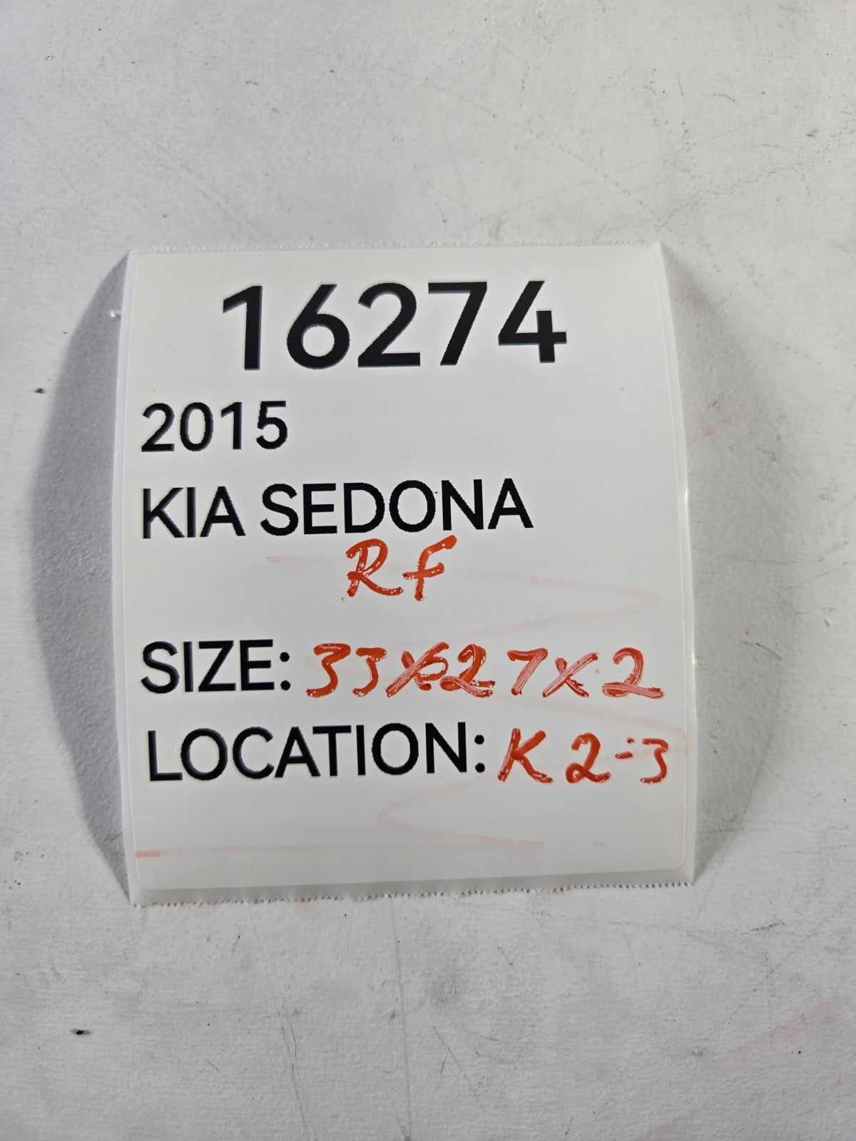 2015 2021 Kia Sedona Right Passenger Side Front Door Window Glass OEM 82420A9010