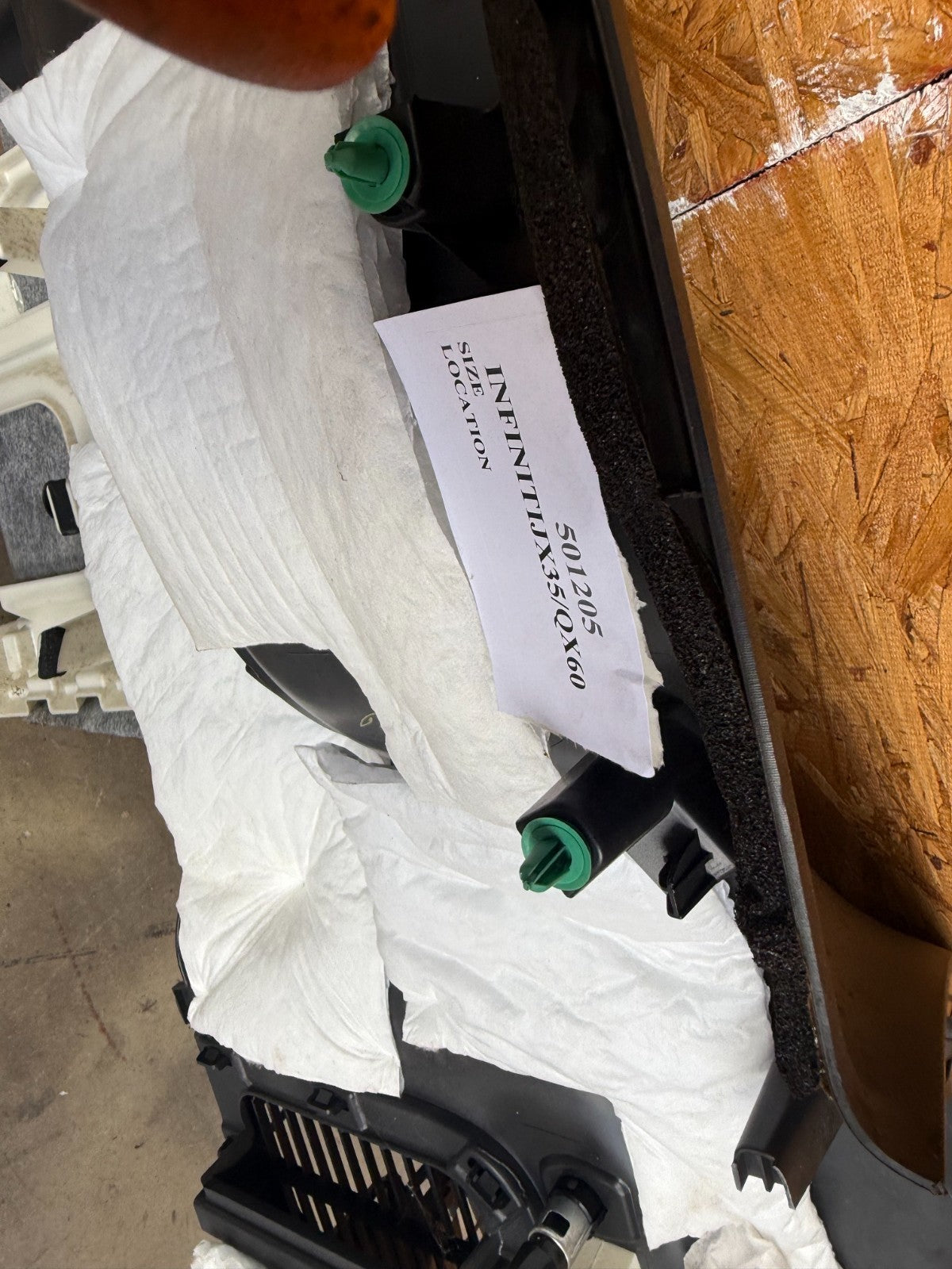 2020 Infiniti QX60 left driver rear back quarter panel interior trim plastic OEM