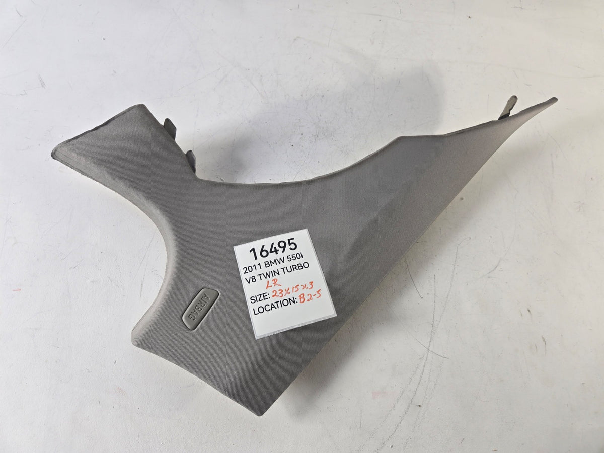 2010 2016 BMW 528i 550i Left Driver Side C Pillar Upper Inner Trim OEM Gray
