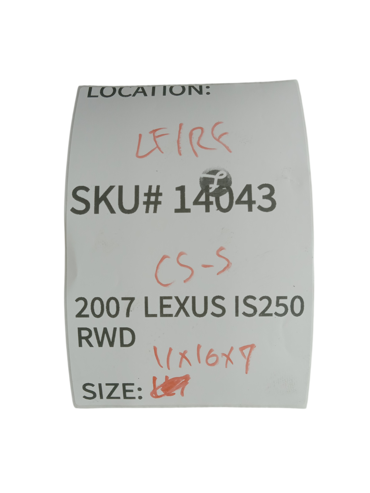 2007-2008 Lexus IS250 Left Right Front Lower Door Speaker 86160-53210 OEM 14043