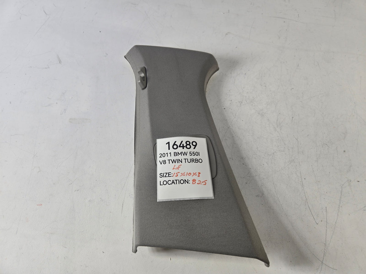 2010 2016 BMW 528i 550i Left Driver Side B Pillar Upper Inner Trim OEM Gray