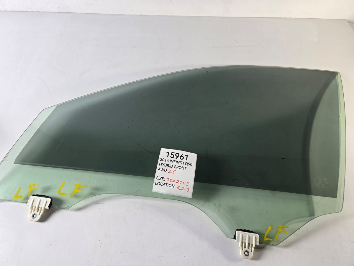 2014 2018 Infiniti Q Q50 Left Driver Side Front Door Window Glass OEM 803014GA0A