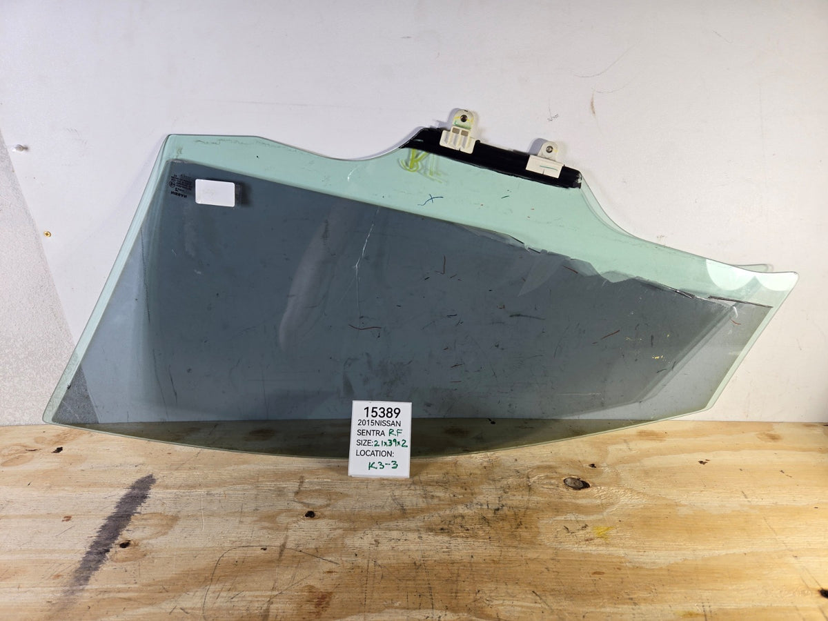 2015-2019 Nissan Sentra Right Front Door Window Glass 80300-9AM0A OEM 15389