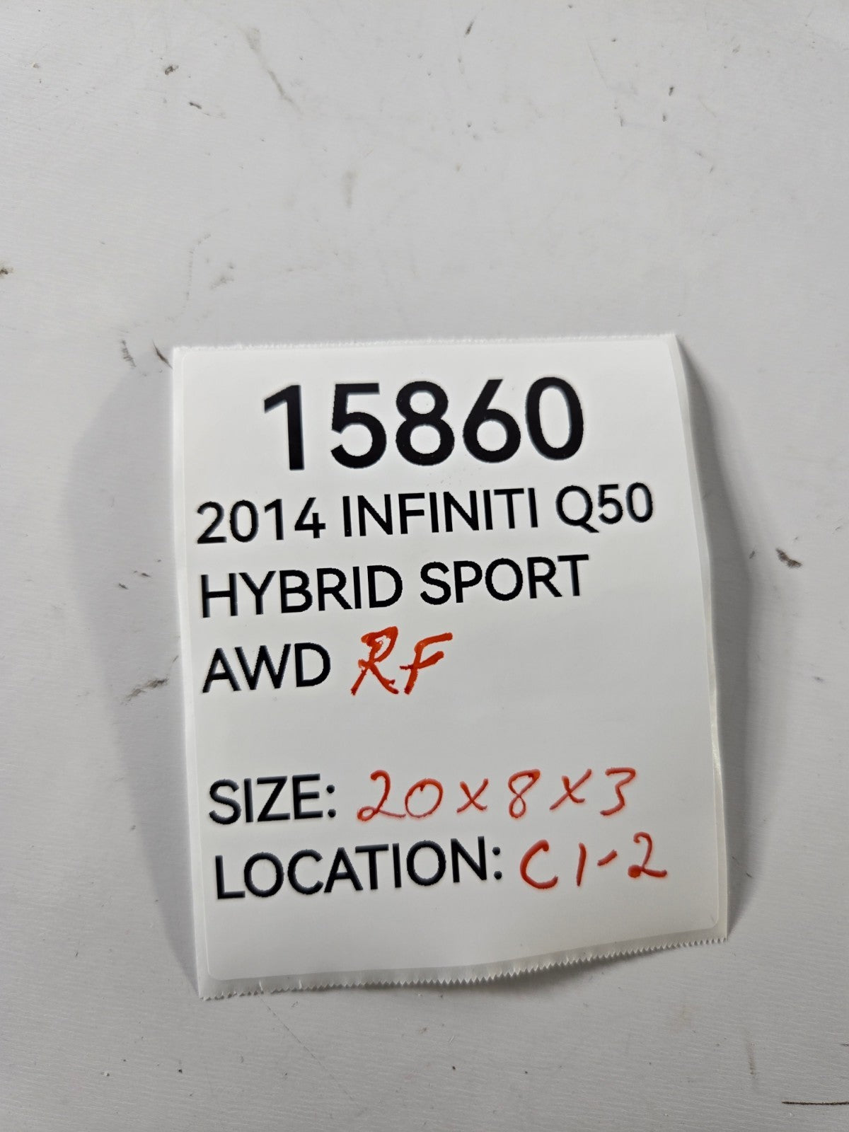 2014 2024 Infiniti Q50 Right Passenger B Pillar Upper Trim Cover OEM 769134GA0A
