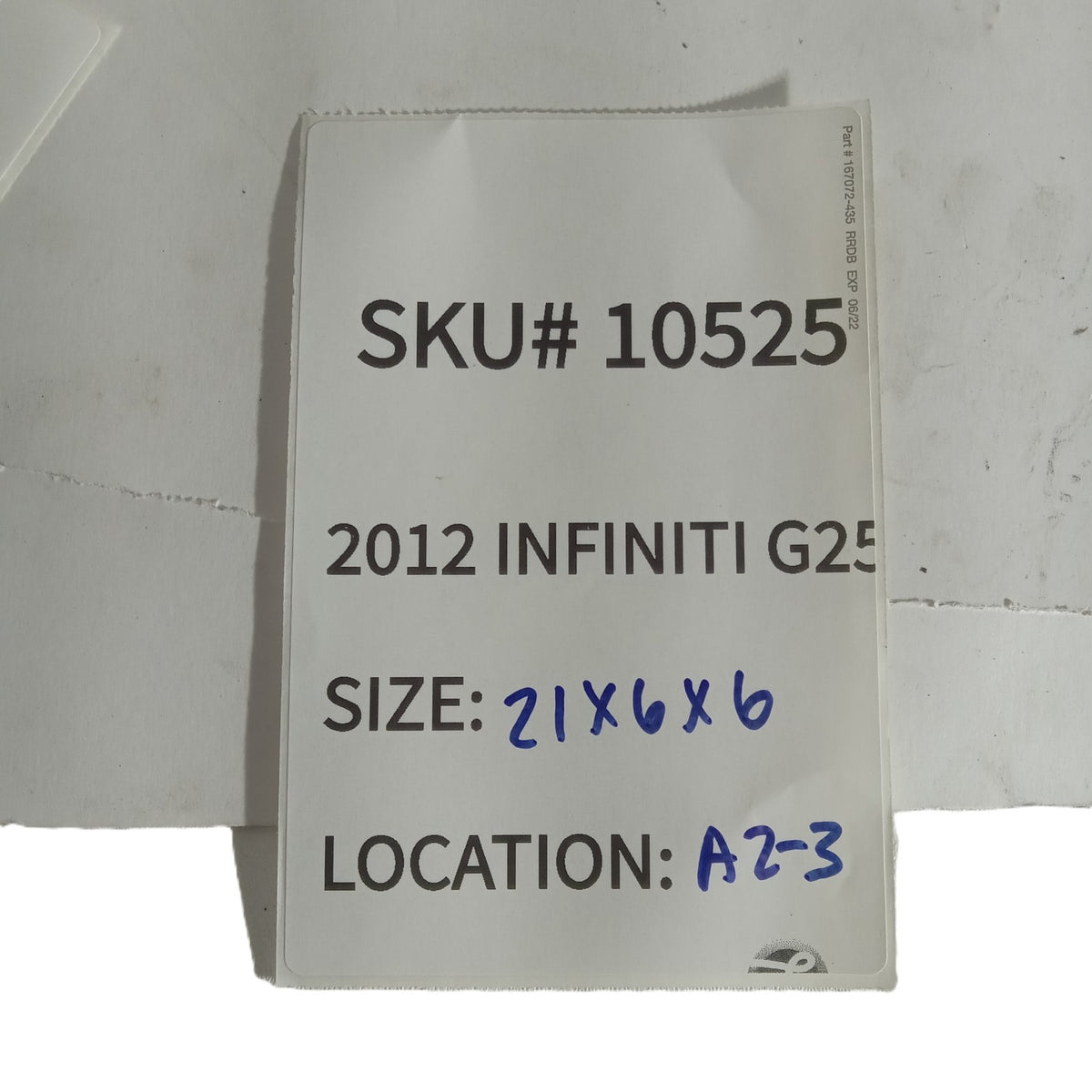 2011-2012 Infiniti G25 AC Pressure Hose AC Line OEM 10525