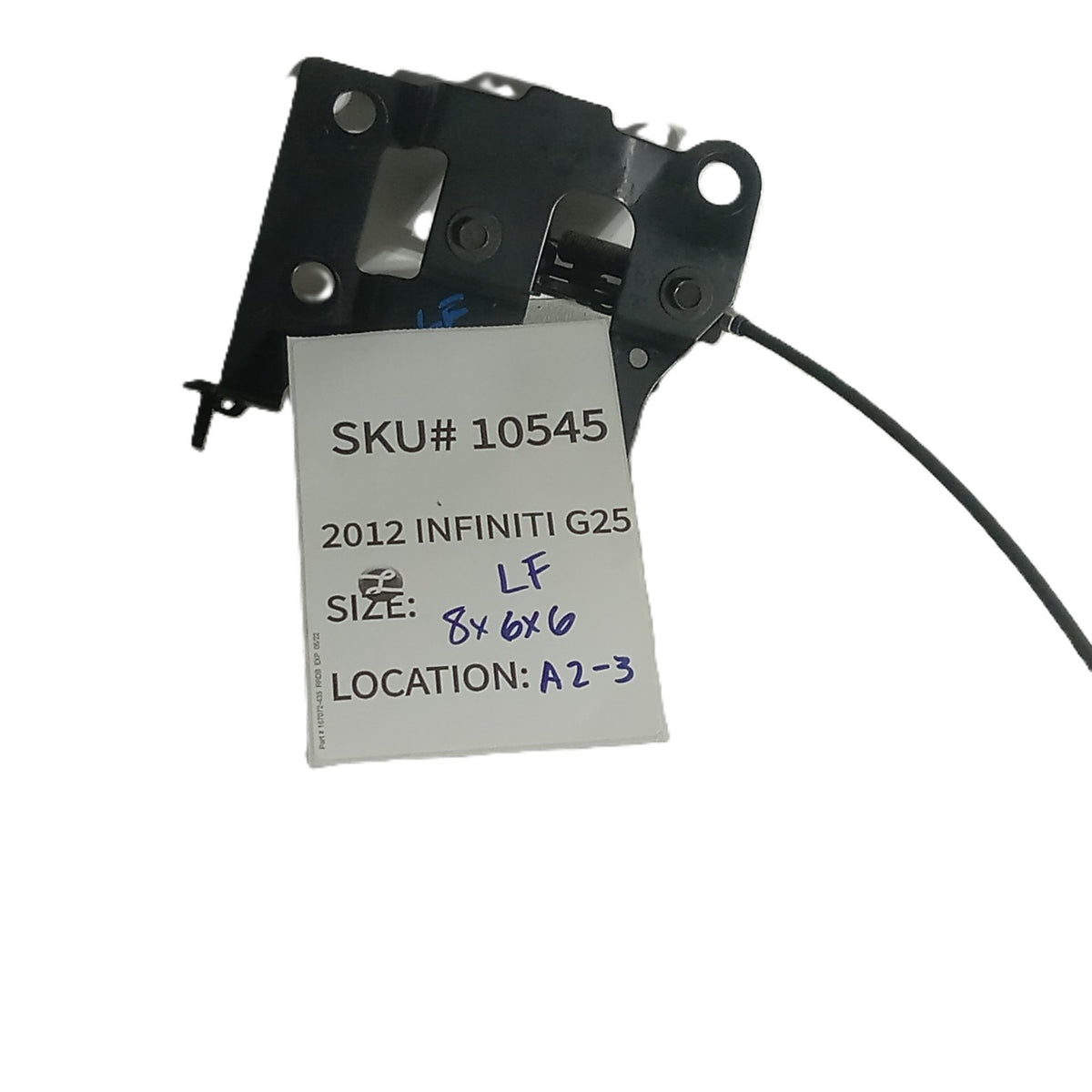2011-2012 Infiniti G25 Left Front Hood Bonnet Lock Latch Release Cable OEM 10545