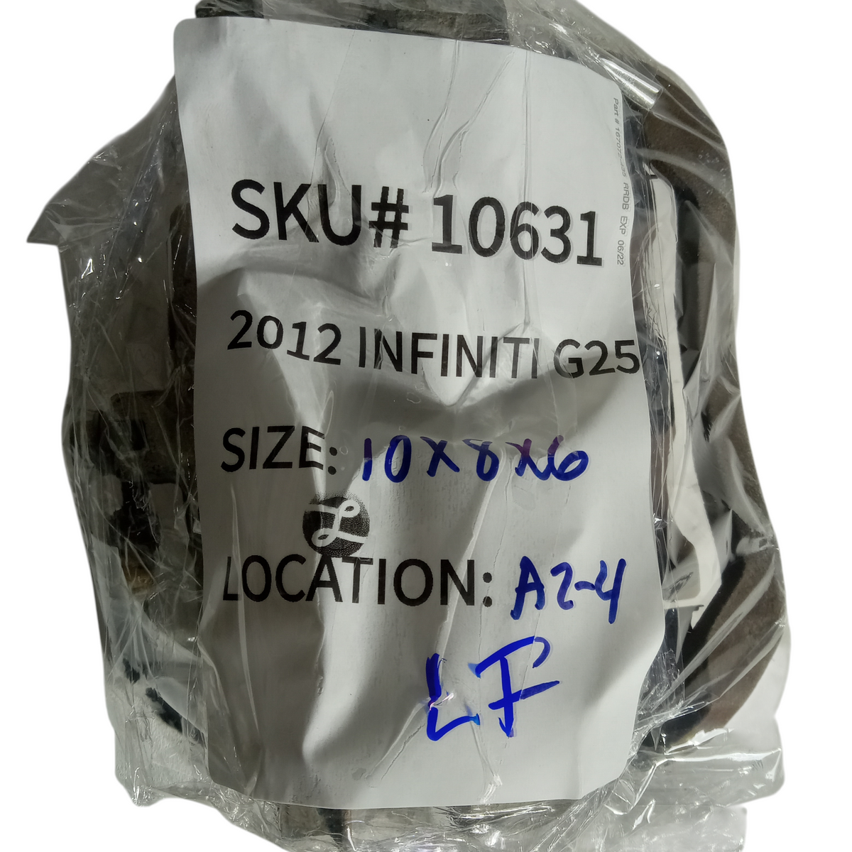 2011-2012 Infiniti G25 Left Front Wheel Brake Caliper Driver Side OEM 10631