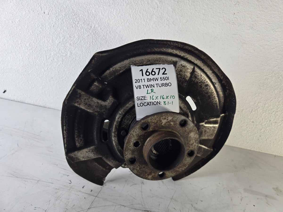 2010 2016 BMW 528i 550i Left Driver Side Rear Spindle Knuckle Hub OEM