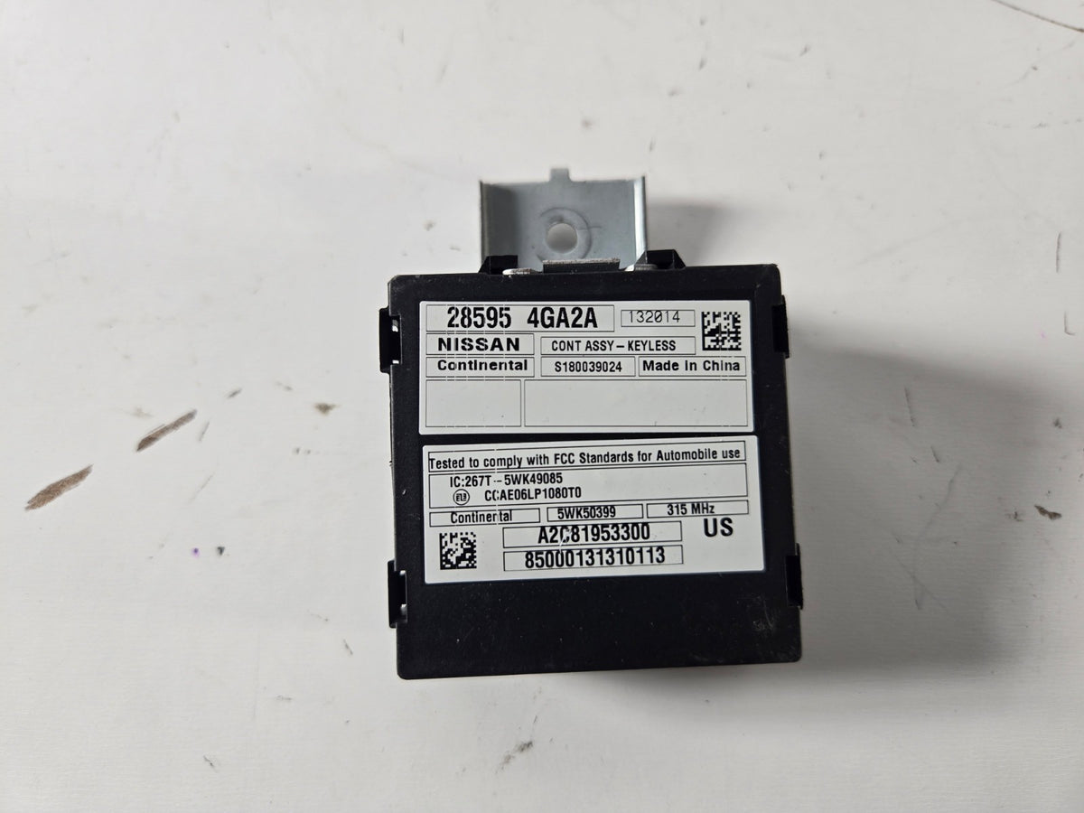 2014 2015 Infiniti Q50 Hybrid Keyless Entry Control Module Unit OEM 285954GA2A
