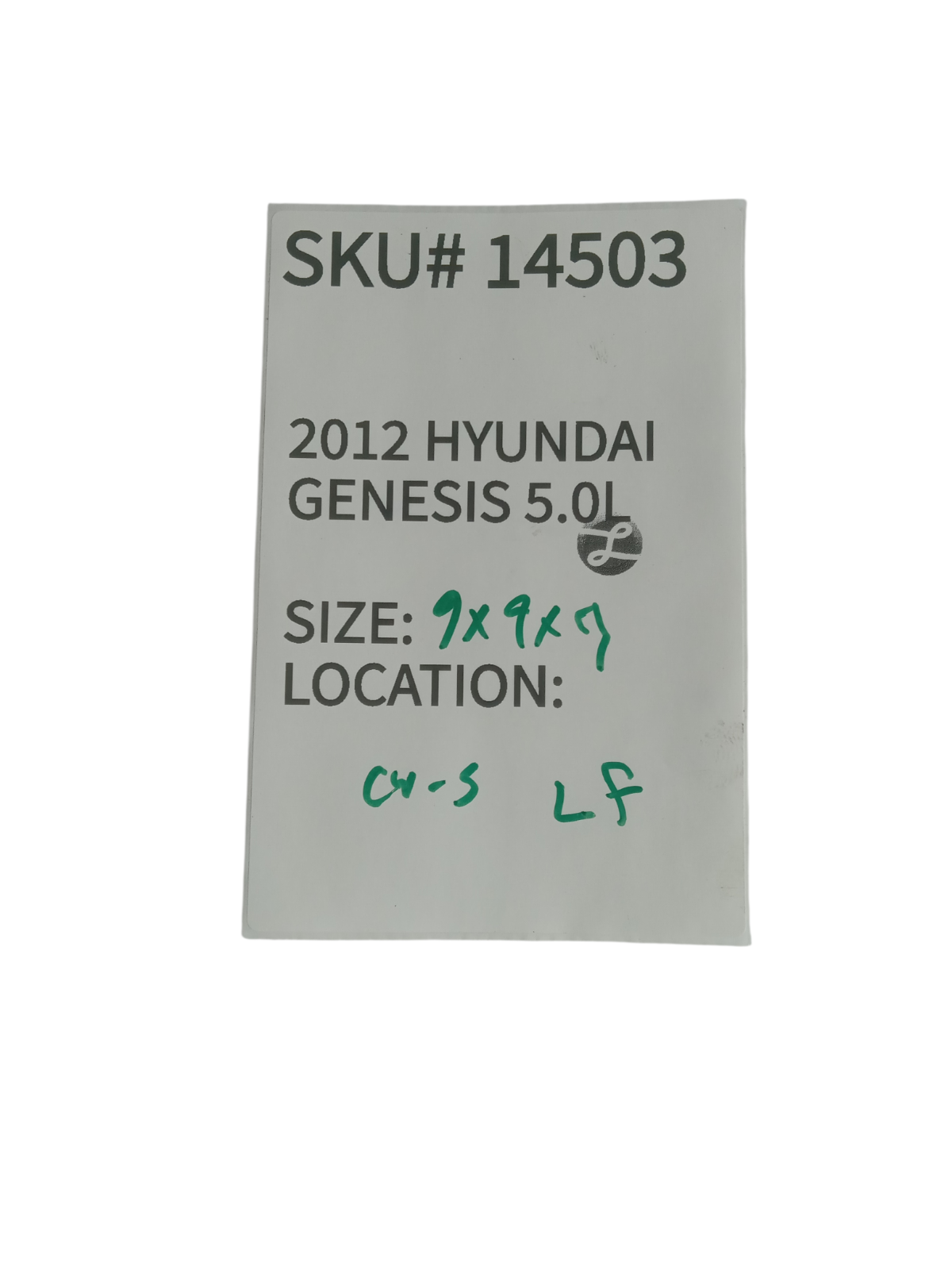 2012-2014 Hyundai Genesis Left Front Side member Bracket Driver Side OEM 14503