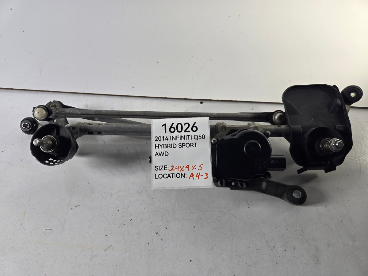 2014 2019 Infiniti Q Q50 Front Windshield Wiper Motor Transmission Linkage OEM