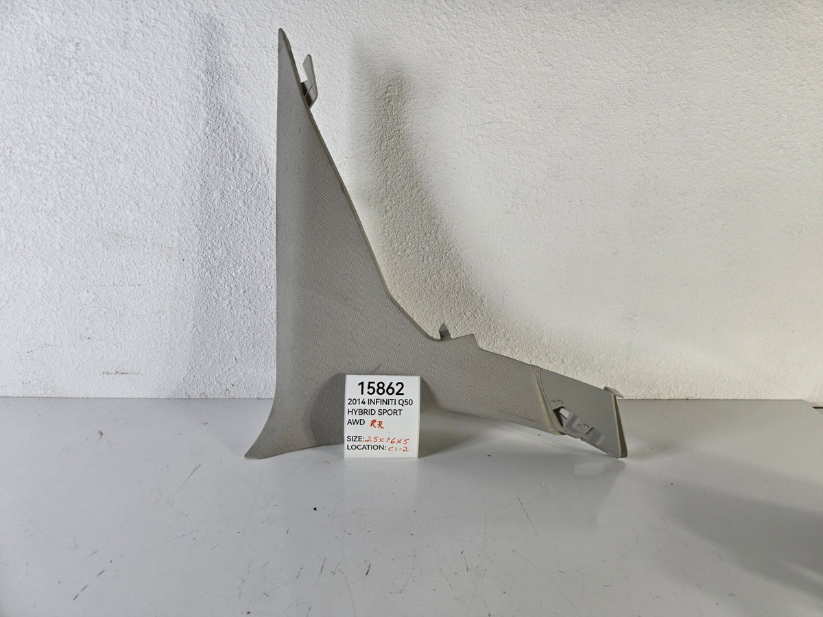 2014 2024 Infiniti Q50 Right Passenger Rear C Pillar Trim Cover OEM 769344GA0A