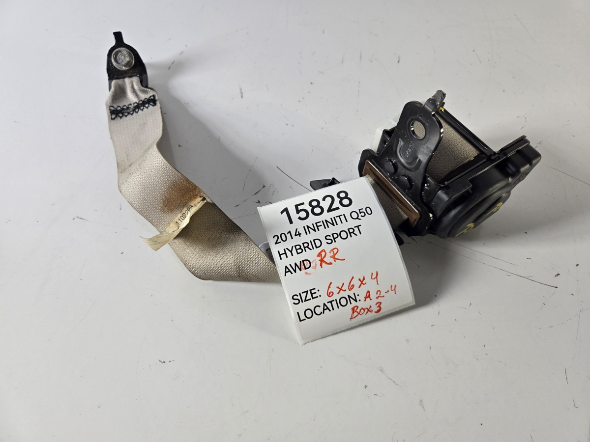 2014 2017 Infiniti Q50 Right Passenger Rear Seat Belt Retractor OEM 888444HB0B