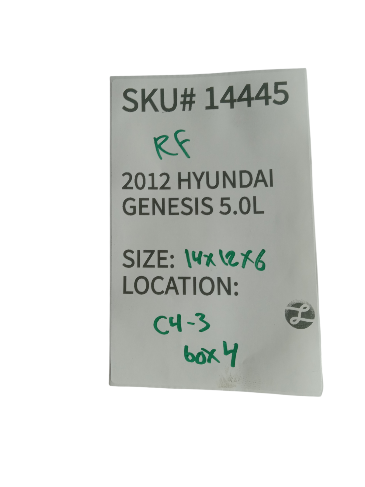 2012-2014 Hyundai Genesis Right Front Buckle Seat Belt Assembly OEM 14445