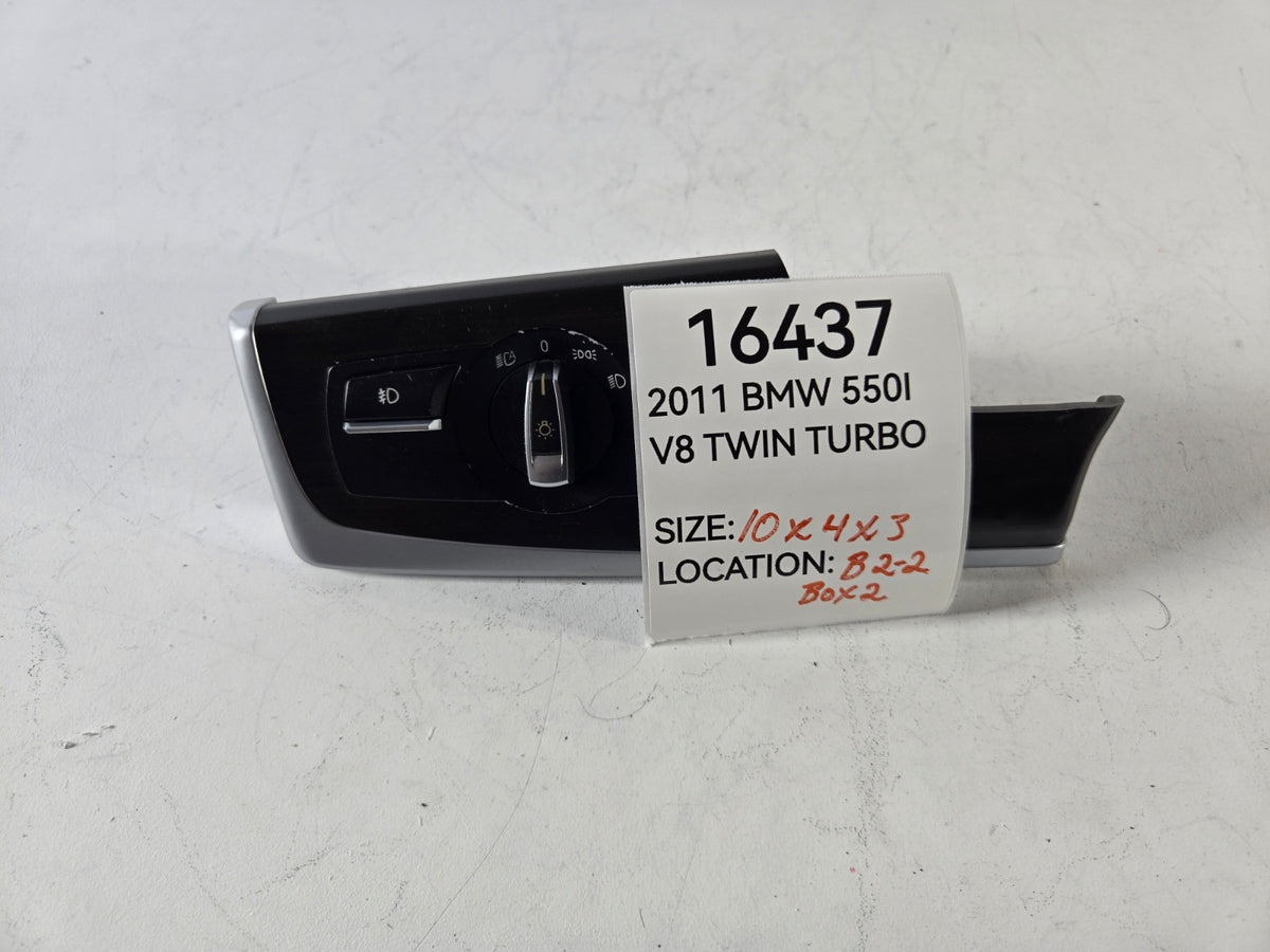 2010 2016 BMW 528i 535d Left Driver Dash Headlight Head Light Switch Bezel Trim