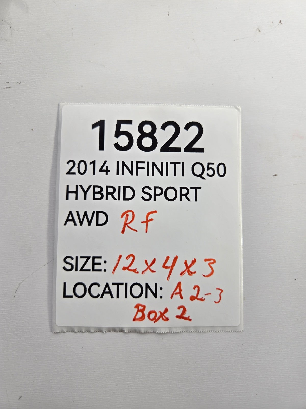 2014 2024 Infiniti Q50 Right Passenger Front Door Handle Opener Exterior OEM
