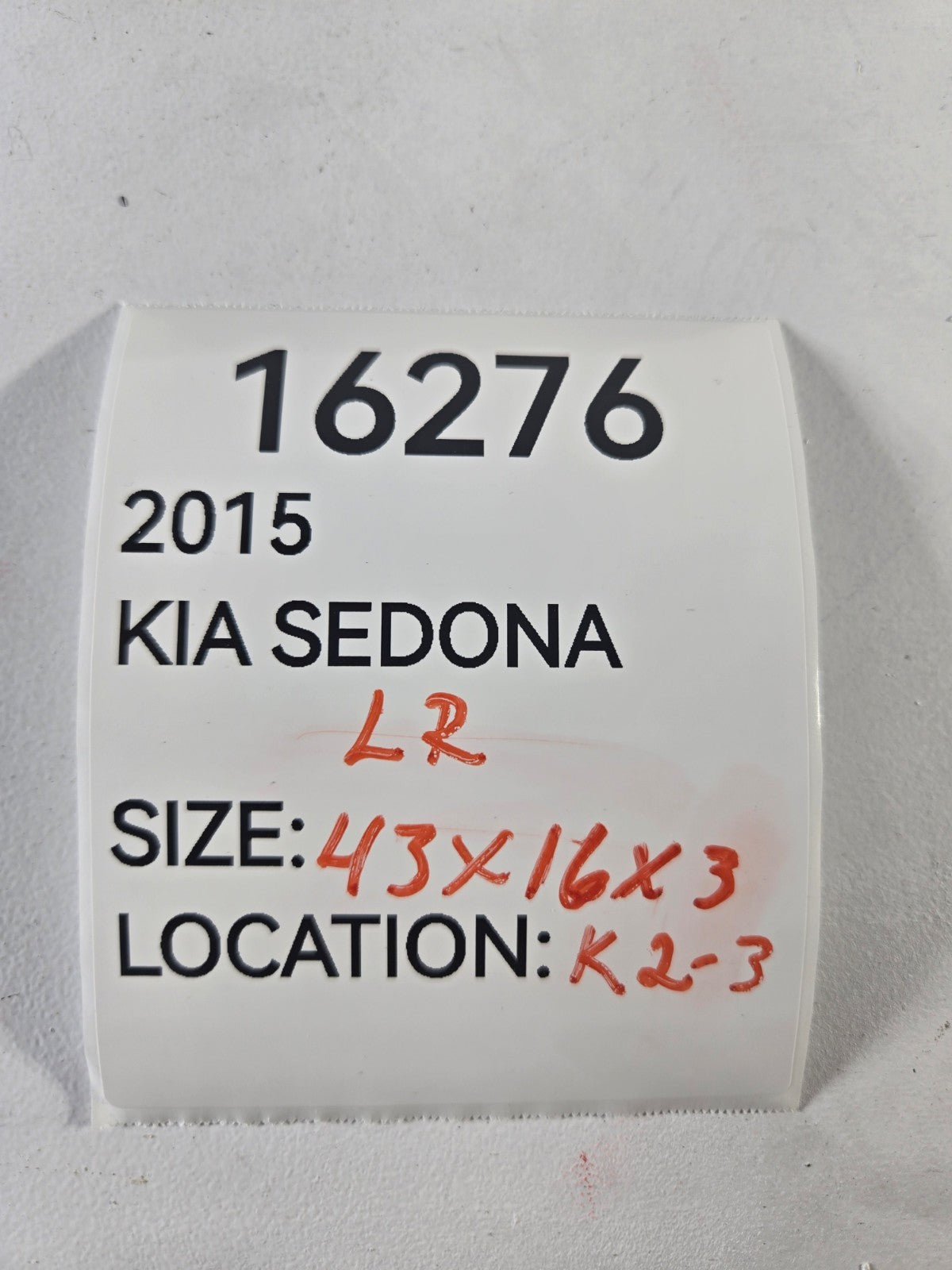2015 2021 Kia Sedona Left Driver Side Rear Quarter Panel Glass OEM 87810A9520