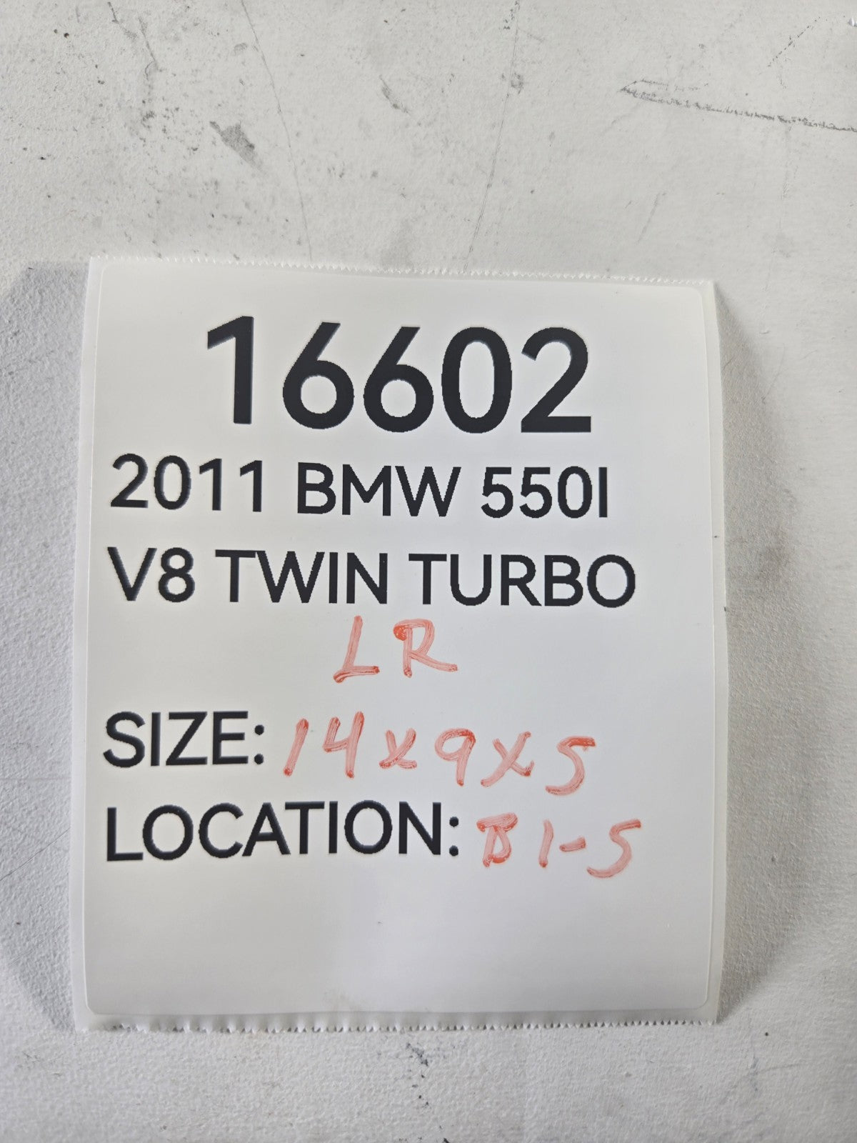 2010 2013 BMW 550i Left Driver Side Rear Seat Headrest Head Rest OEM GRAY