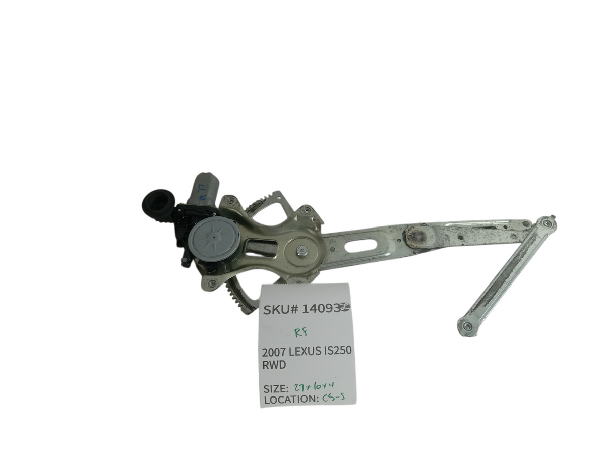 2007-2008 Lexus IS250 Right Front Door Window Regulator Motor Passenger OEM 4093