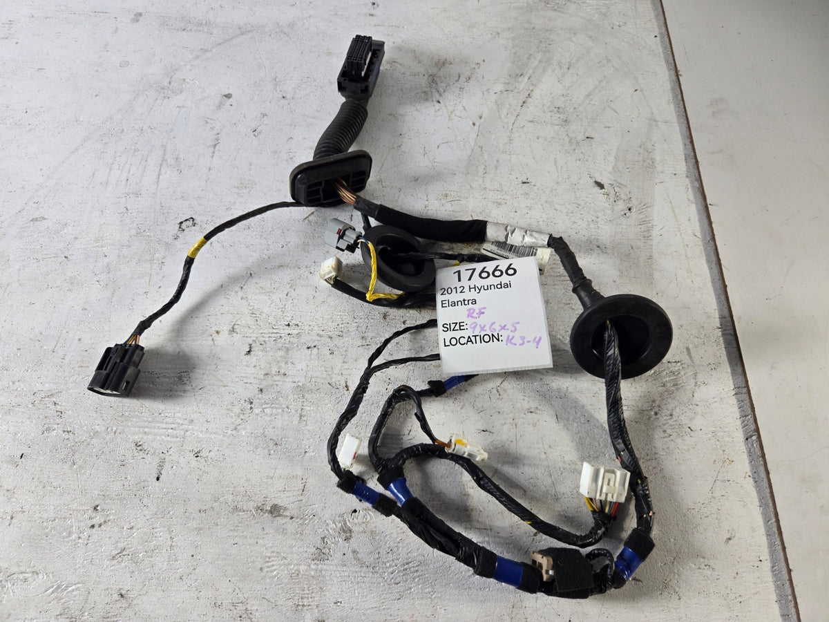 2011 2013 Hyundai Elantra Right Passenger Side Front Door Wire Wiring Harness OE