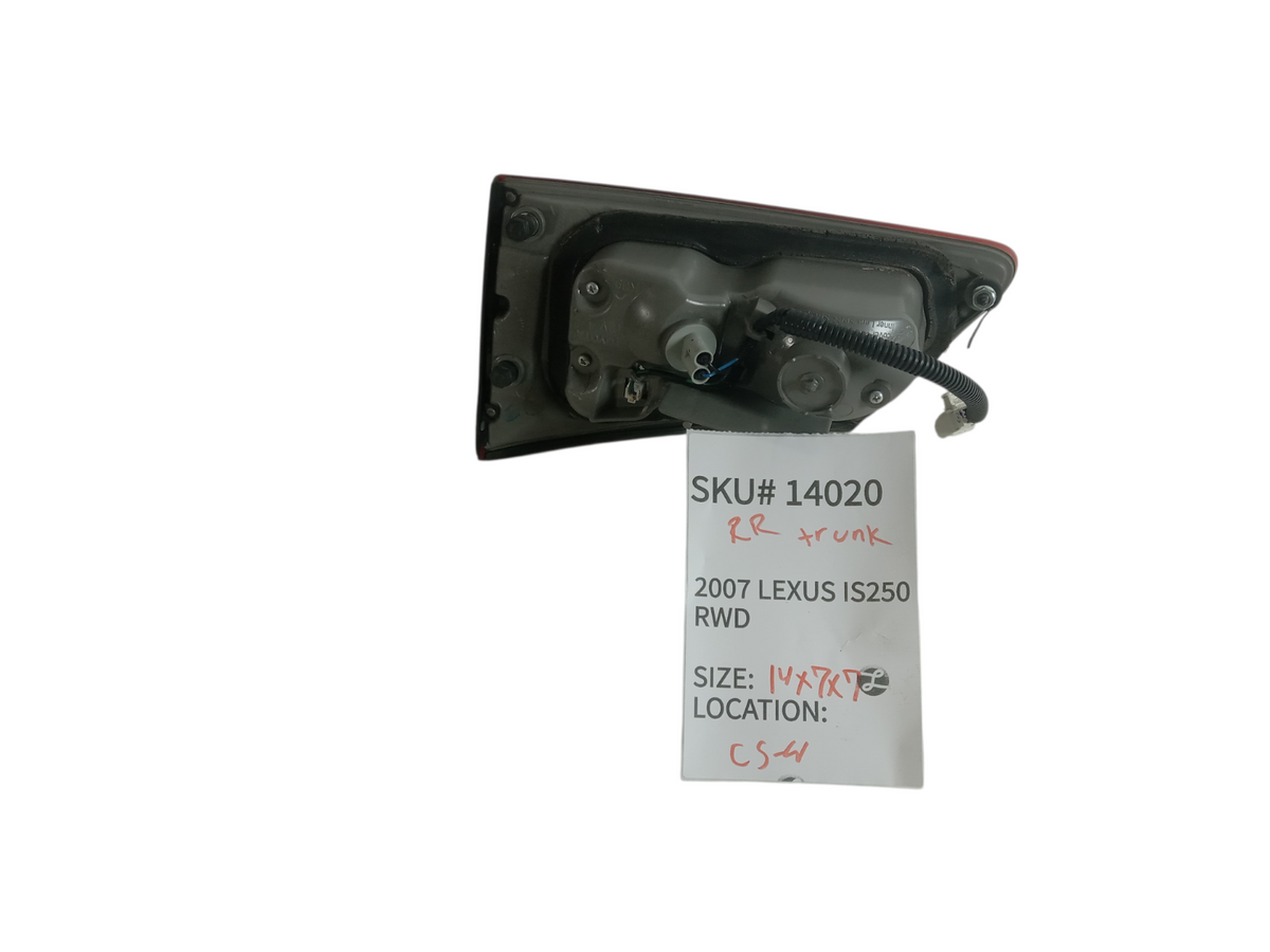 2007-2008 Lexus IS250 Left Lid Mounted Tail Lamp Light 81591-53061 OEM 14021