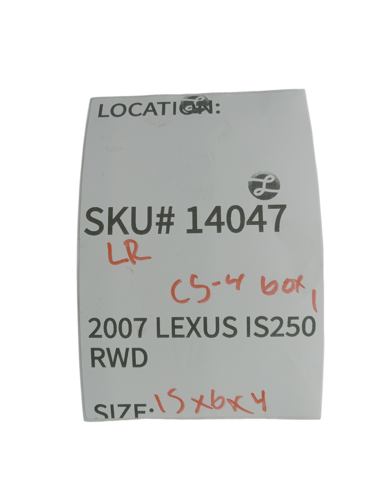 2007-2008 Lexus IS250 Left Rear Exterior Door Handle 69210-53040 OEM 14047