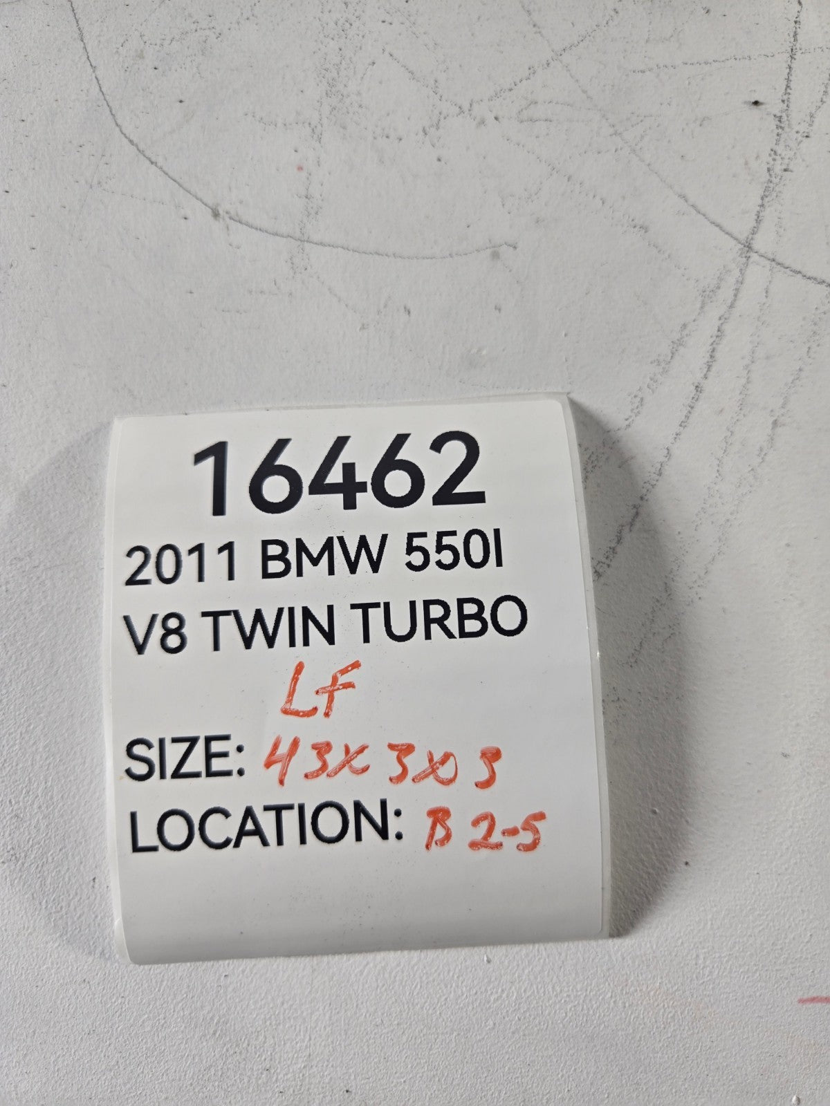 2010 2016 BMW 528i Left Driver Front Door Outer Molding Trim OEM Aluminum