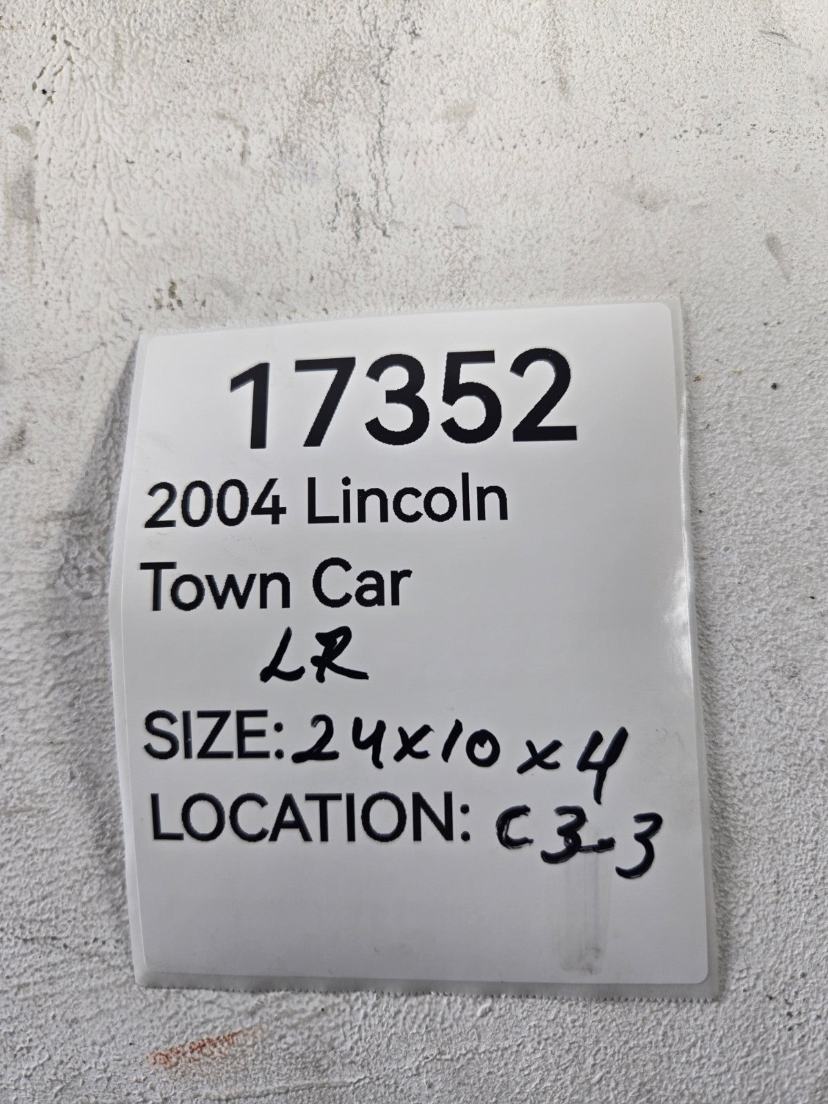 2004 Lincoln Town Car Left Driver Side Rear Door Window Regulator Motor OEM