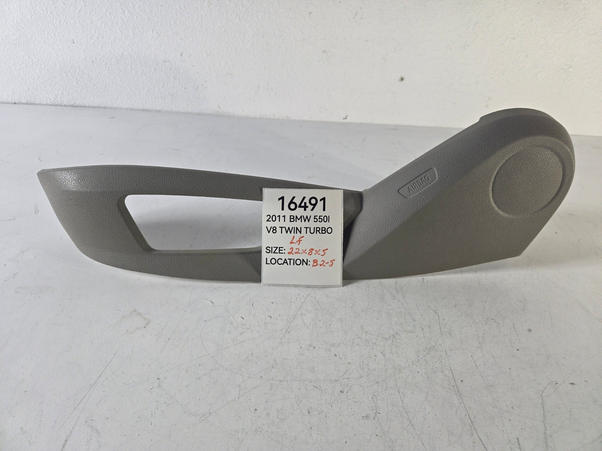 2010 2013 BMW 535i 550i Left Driver Front Seat Switch Outer Trim OEM Gray