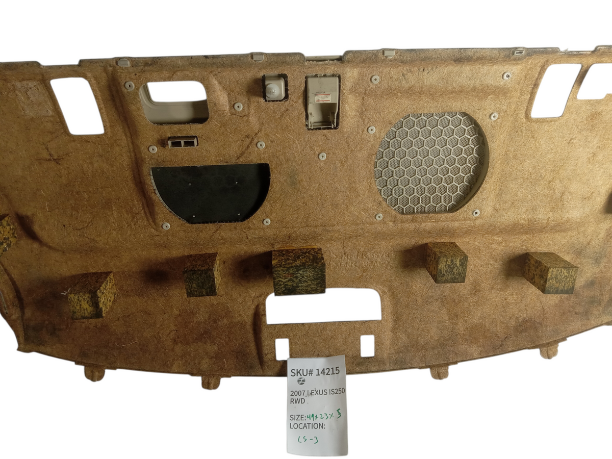 2007-2008 Lexus IS250 Rear Deck Parcel Shelf Package Tray Trim Beige OEM 14215