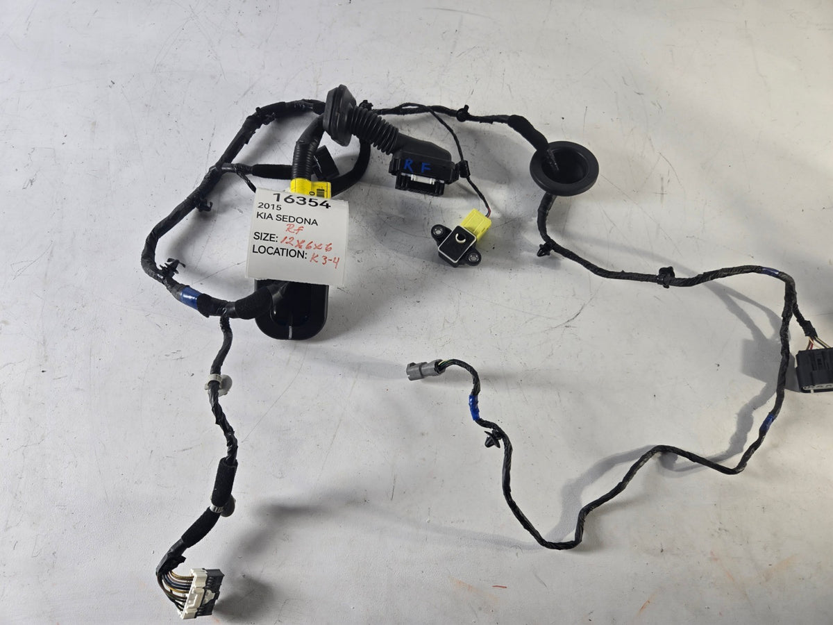 2015 2018 Kia Sedona Right Passenger Front Door Wire Wiring Harness 91610A9201