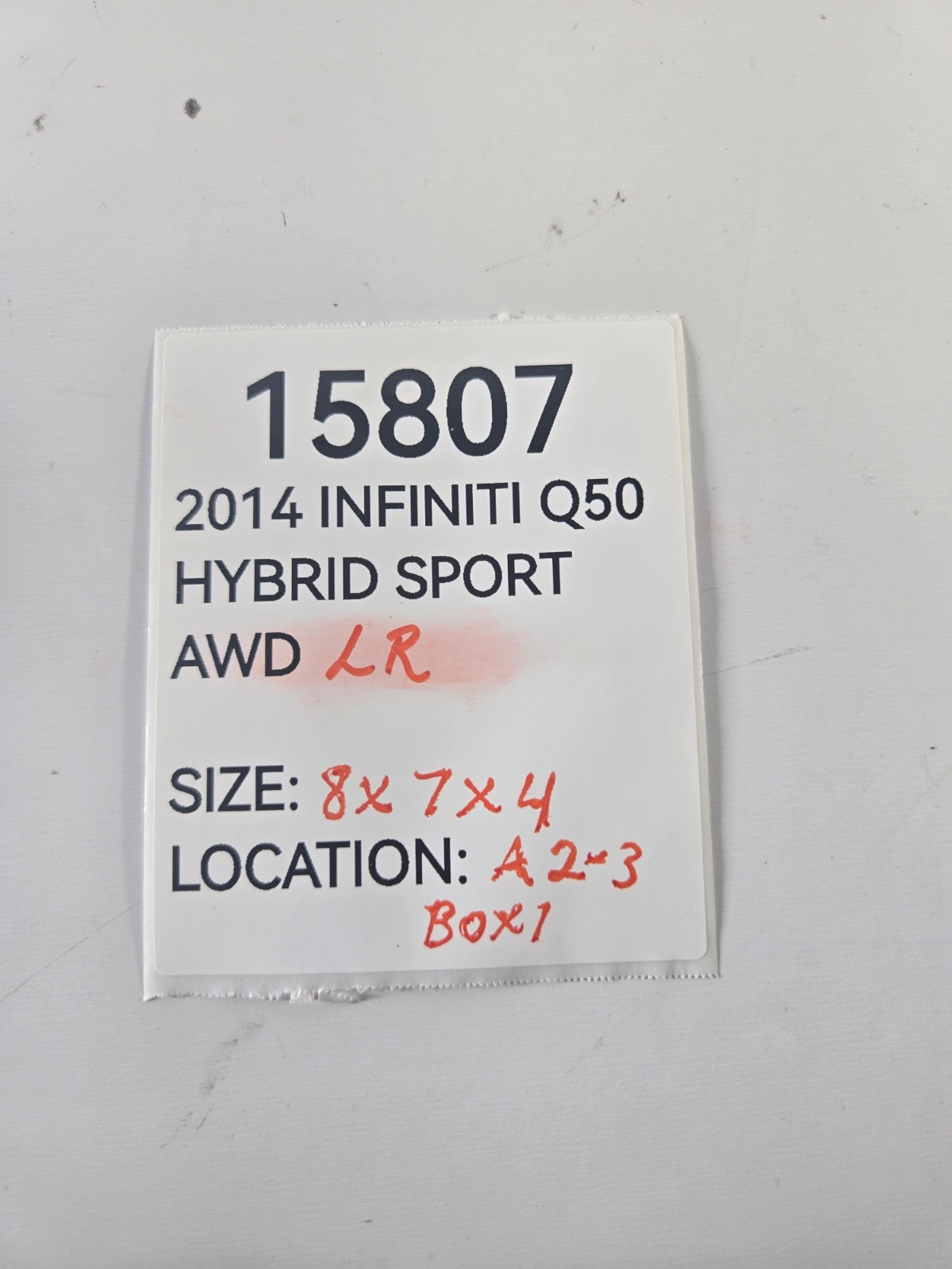 2014 2019 Infiniti Q50 Hybrid Backup Unit Brake Power Supply Module 478804GA0A