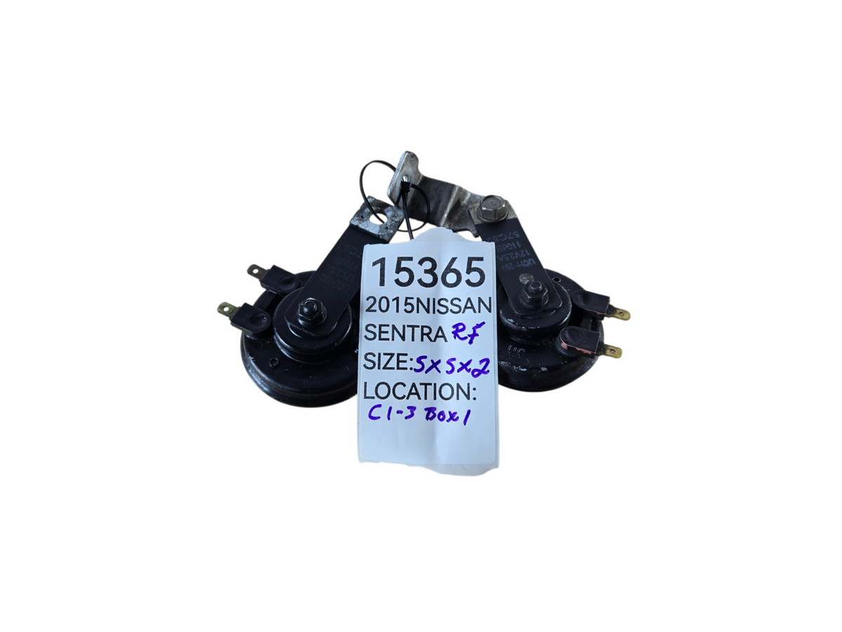 2015-2019 Nissan Sentra Left Right Front Low Note Horn Horns 25620-4AF0A OEM 365