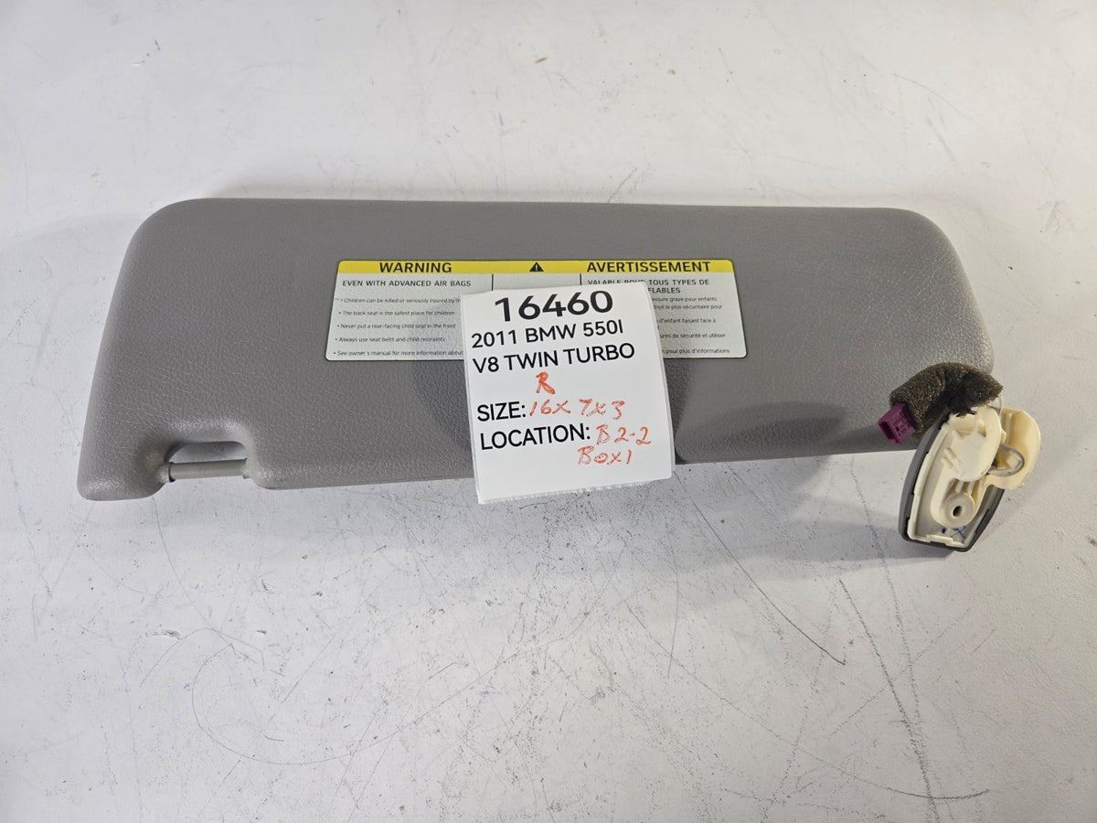 2006 2017 BMW 528i 535i 550i Right Passenger Sunvisor Sun Visor OEM 51167248860