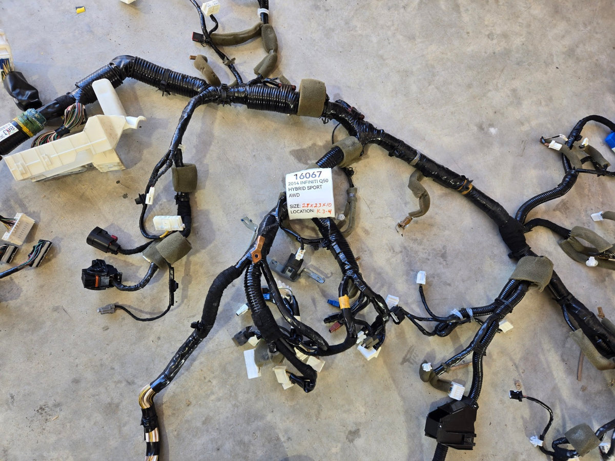 2014 Infiniti Q50 Hybrid AWD Dash Instrument Wire Wiring Harness OEM 240104GA1D