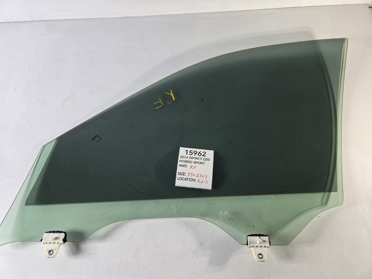 2014 2018 Infiniti Q Q50 Right Passenger Front Door Window Glass OEM 803004GA0A