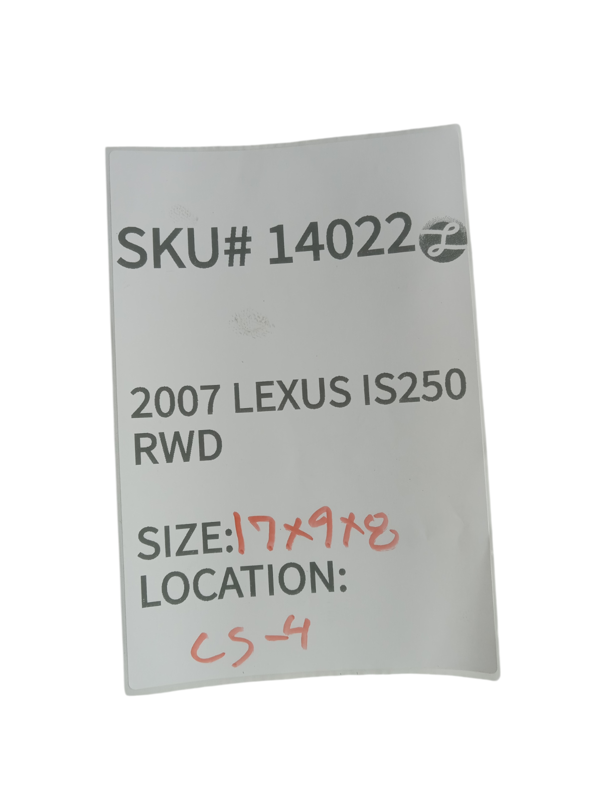 2007-2008 Lexus IS250 Right Side View Mirror Power 8790153070B0 OEM 14022