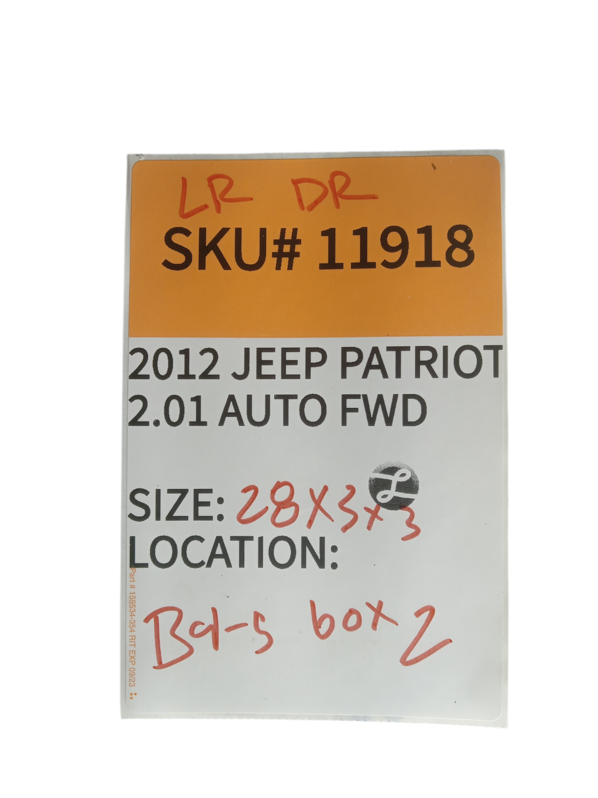 2012-2015 Jeep Patriot Left Rear Door Window Weather Strip 5067753AE OEM 11918