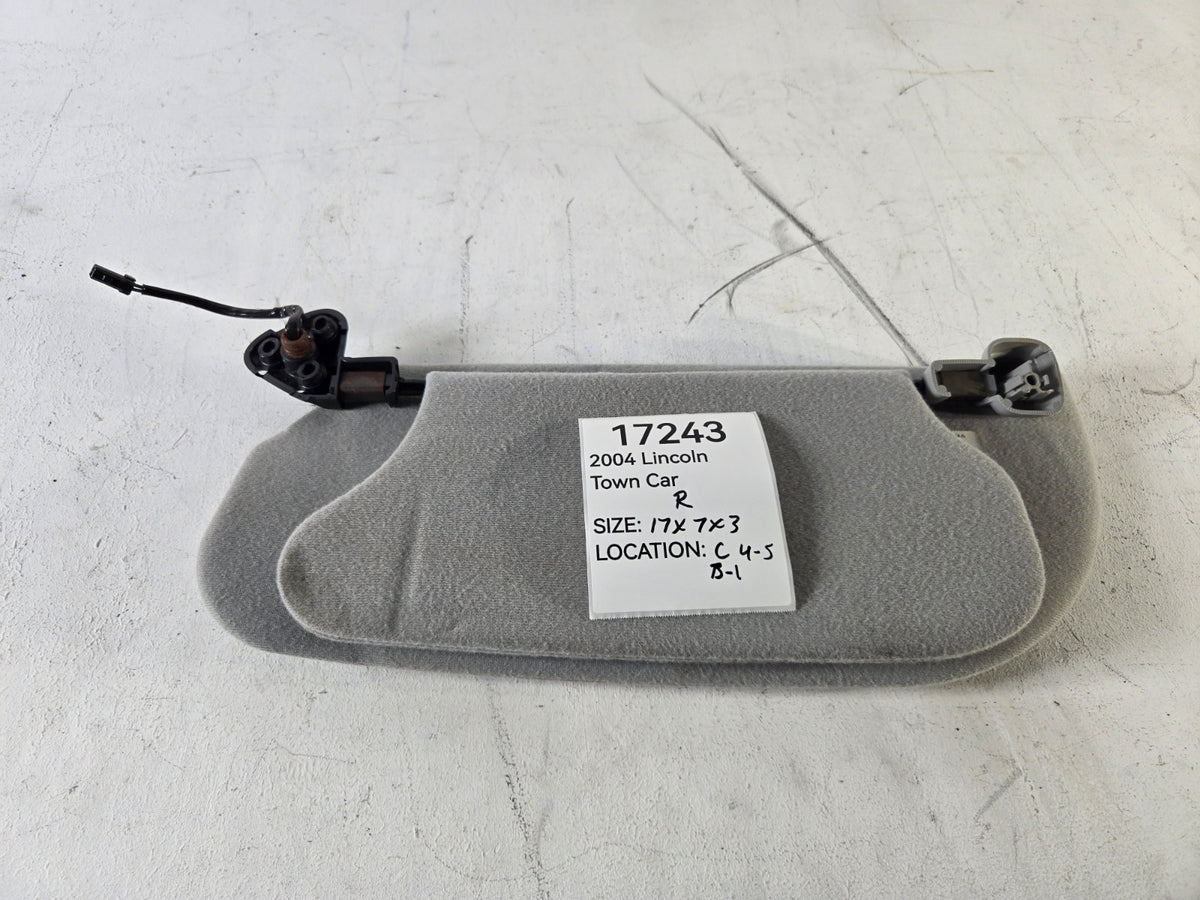 2004 Lincoln Town Car Right Passenger Side Front Sun Visor Sunvisor Glass OEM