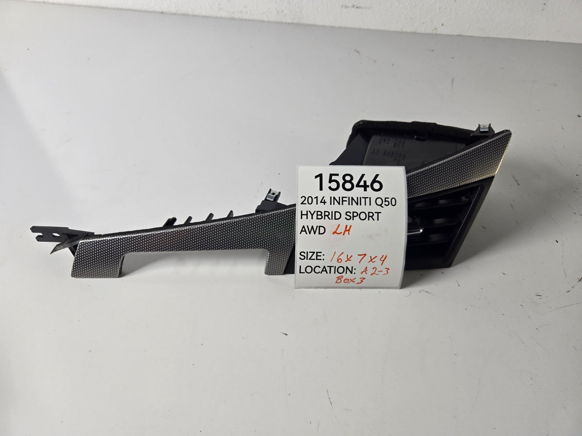 2014 2018 Infiniti Q50 Left Driver Side Front Dash Instrument Air Vent Bezel OEM