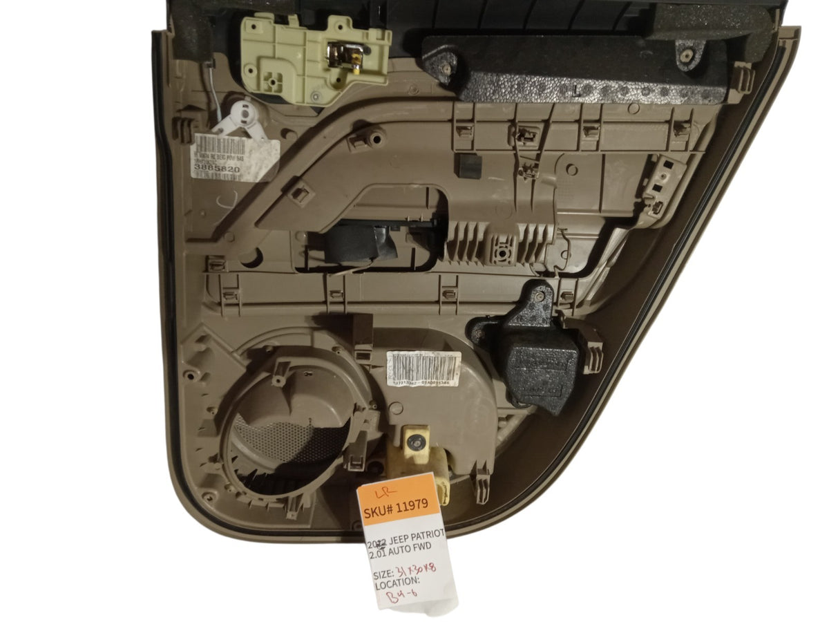 2012-2015 Jeep Patriot Left Rear Interior Door Panel Driver Side OEM 11979