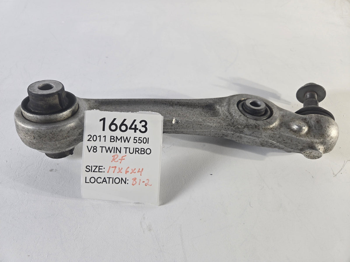 2010 2016 BMW 528i 550i Right Front Suspension Lower Rearward Control Arm OEM