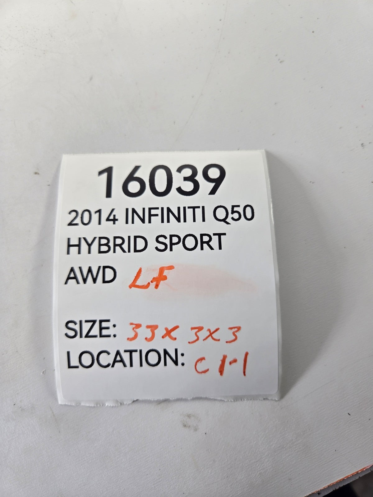 2014 2024 Infiniti Q50 Left Driver Front Door Outer Belt Weather Strip Chrome OE