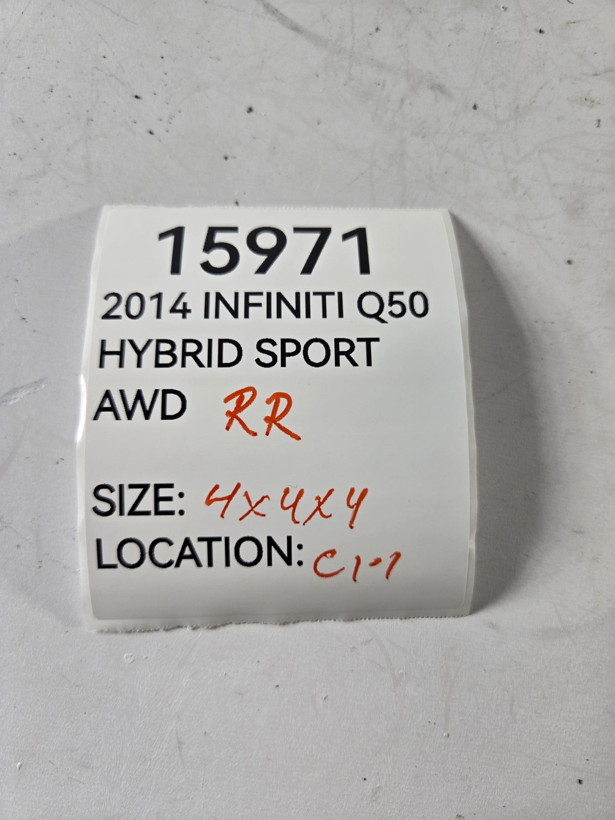 2014 2015 Infiniti Q50 Right Passenger Side Rear Deck BOSE Speaker Tweeter OEM